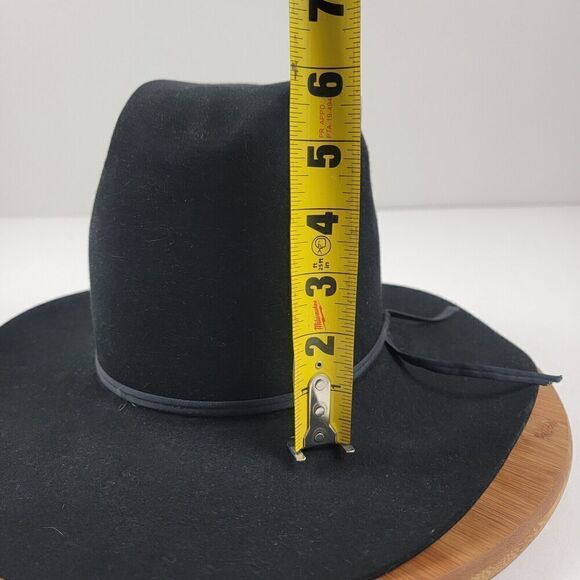 Resistol Clint Black Signature 6 3/4 Long Oval Wester Hat Cowboy Self Conforming - Picture 16 of 16